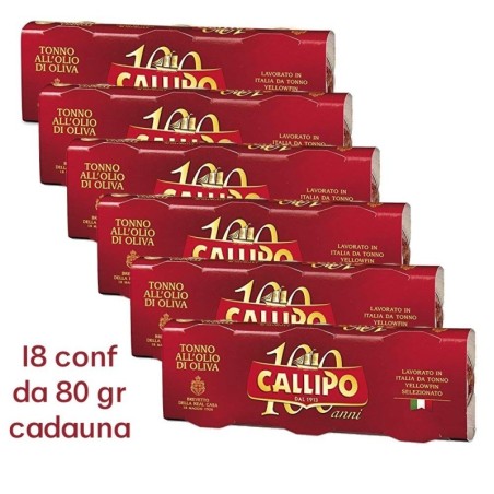 tonno in scatola Callipo all'olio d'oliva - 6 conf 80X3