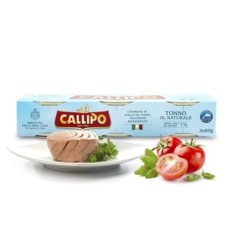 Thon Callipo en caisse naturelle 80 gr X 3