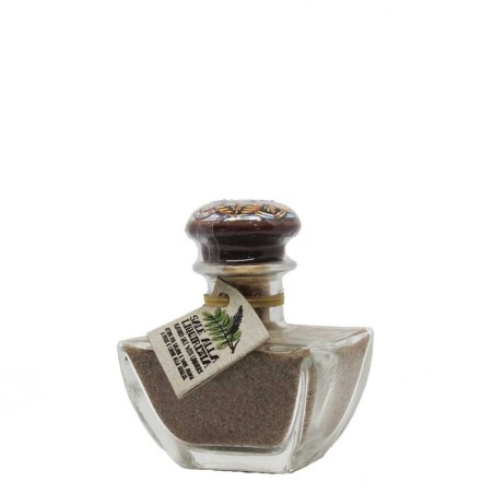 Licorice flavored salt in glass and ceramic jar 100 gr
