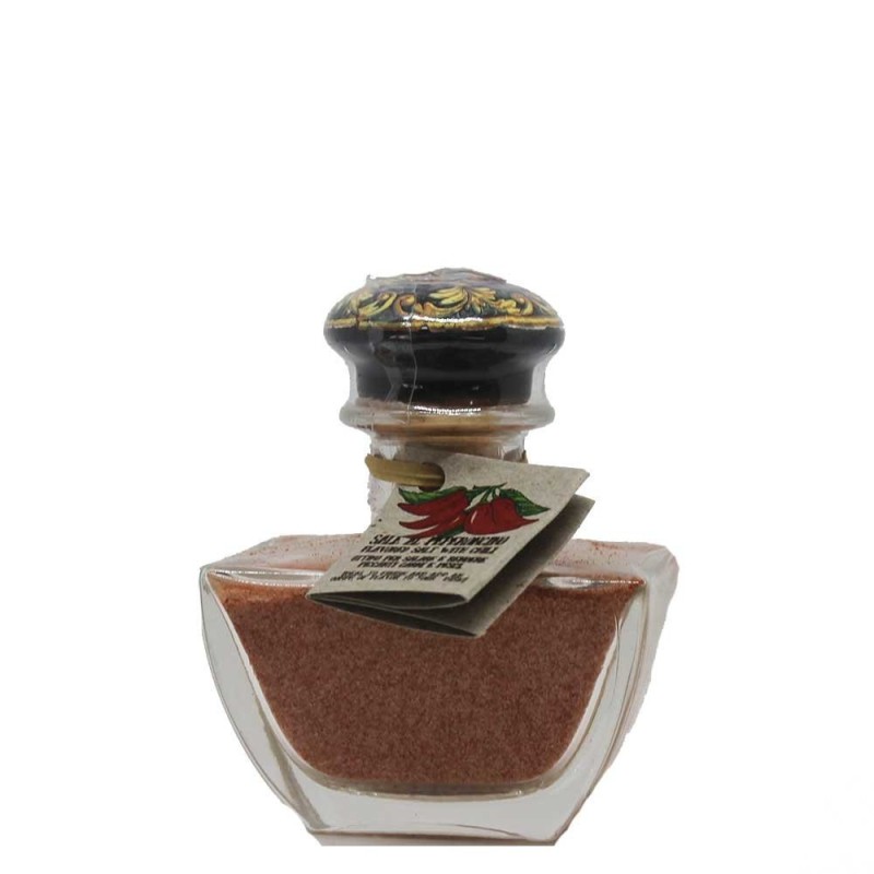 Salt with Calabrian chilli in a glass jar 100 g