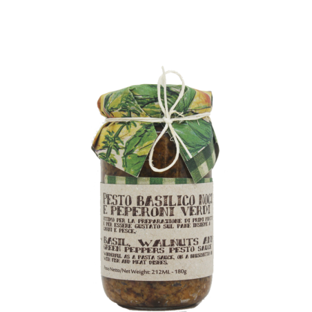 Kalabrisches Pesto mit Basilikum, Walnüssen und grüner Paprika Gr 180
