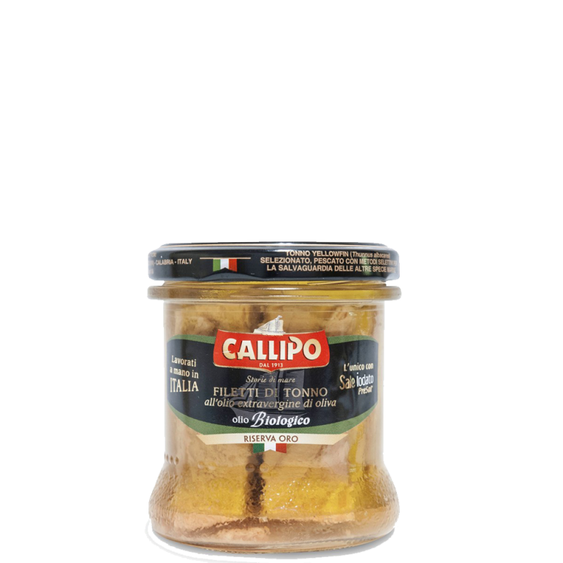 Tuna fillets in organic extra virgin olive oil Gr 150 - Gold Reserve Callipo