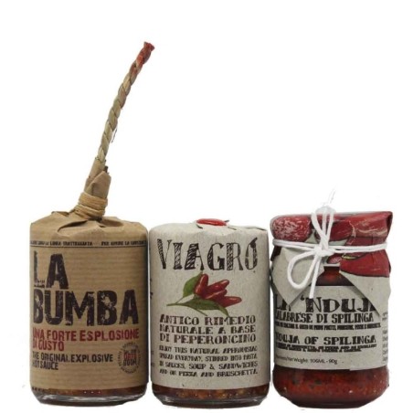 Trio de piquants calabrais - Viagrò, spilinga nduja et bumba