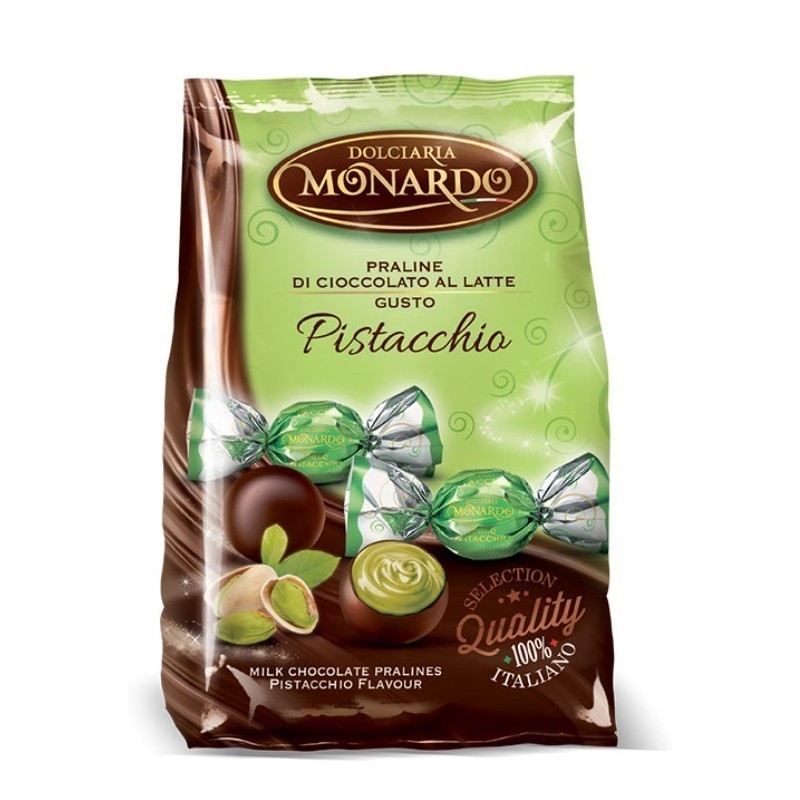 Pistachio chocolate pralines