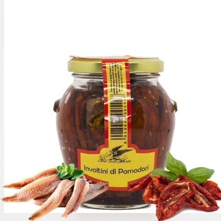 Dried tomatoes stuffed with Calabrian anchovies in oil