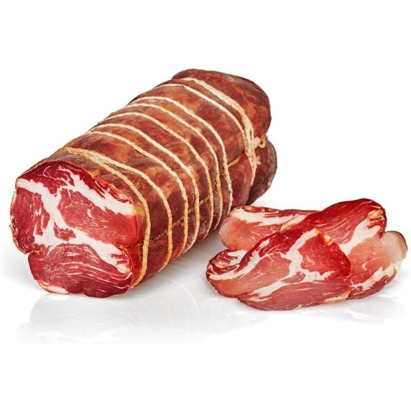 Capocollo capicollo artigianale stagionato Calabrese  Piccante Gr 500