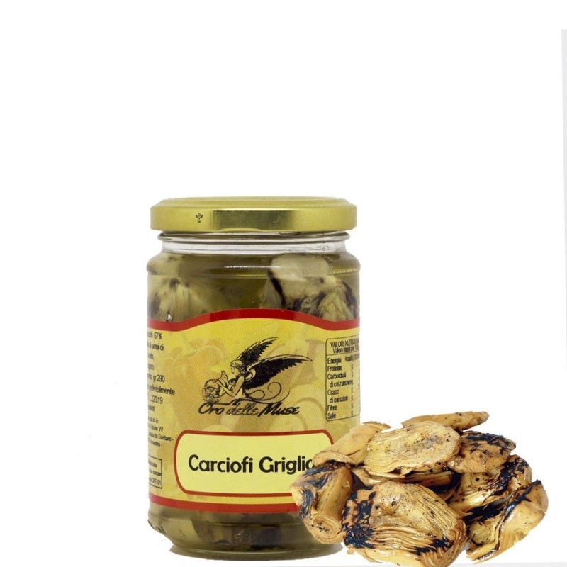 Gegrillte kalabrische Artischocken ohne Konservierungsstoffe 290 gr