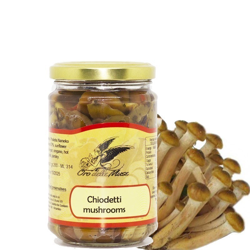 Champignons chiodetti habillés à la calabraise à l'huile