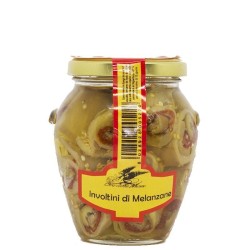 Rouleaux d'aubergines aux anchois de Calabre à l'huile