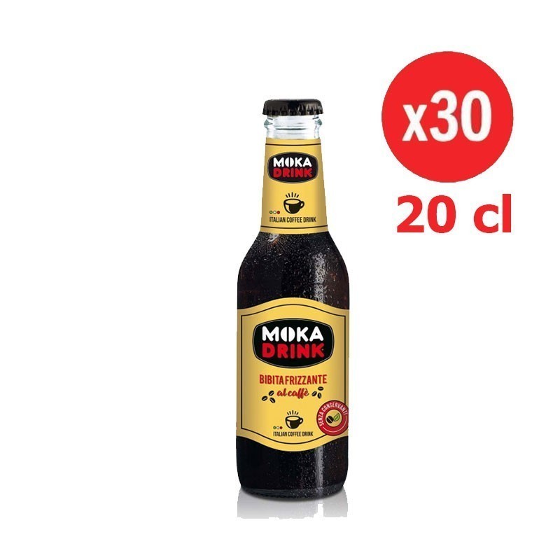 Kohlensäurehaltiger Kaffee Moka Drink Kalabrisches Erfrischungsgetränk 30 Flaschen