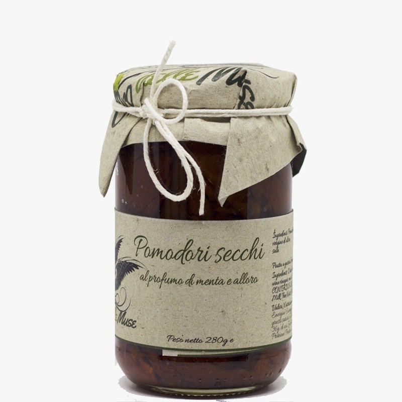 Dried tomatoes, bay leaf and mint in extra virgin olive oil Gr 280