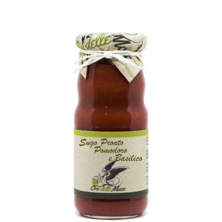 Fertige Tomaten-Basilikum-Sauce in Olivenöl Gr 350