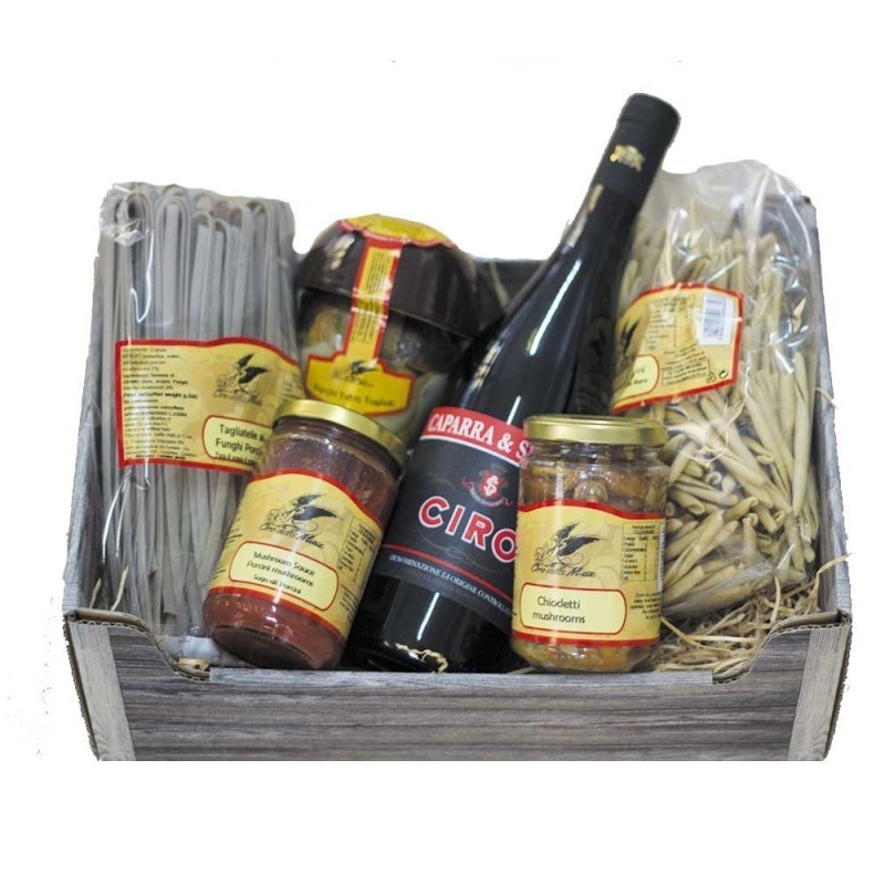 Geschenkbox mit kalabrischen Pilzen