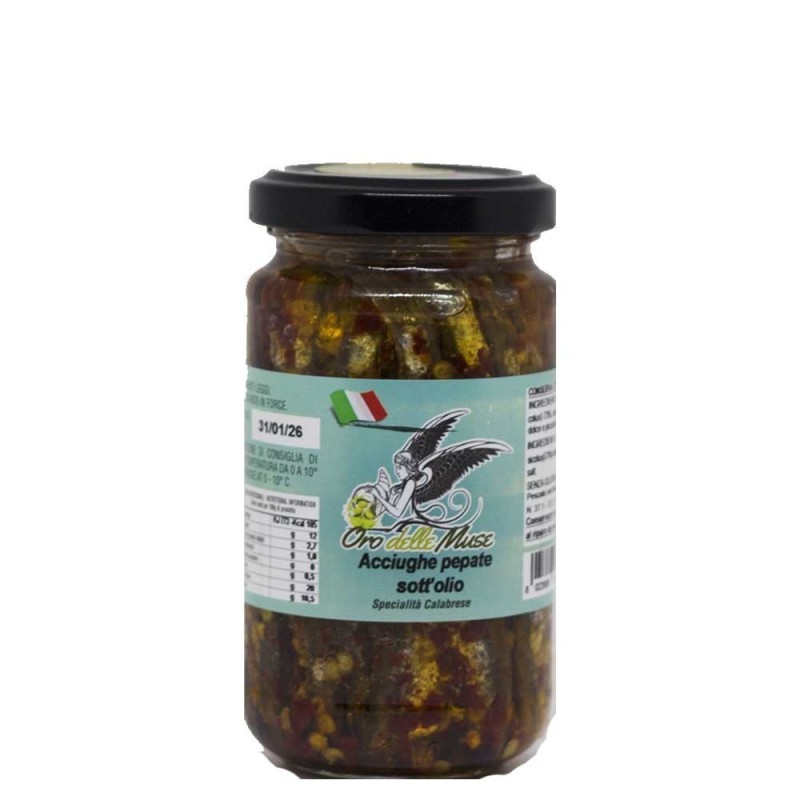 Anchois épicés à l'huile de tournesol  Gr 200