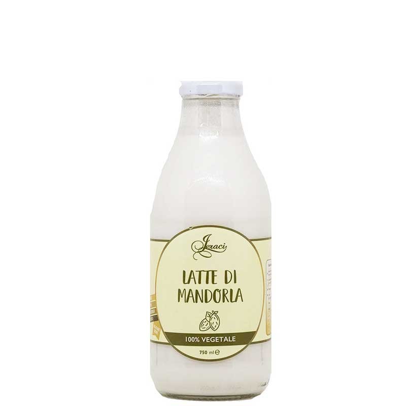 Artisanal almond milk glass bottle 750 ml