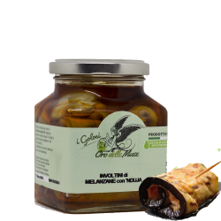 Involtini di melanzane  ripiene di nduja Calabrese  in olio extravergine di oliva I Golosi